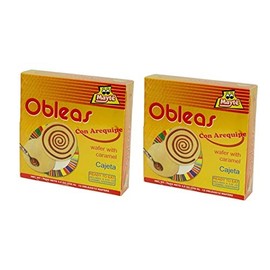 MAYTE 12 Obleas con Arequipe 100 grs. - 2 Pack / 12 Wafers with Milk Caramel 3.5 oz. - 2 Pack