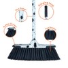 Superio Design Broom, Fancy Black and White Angle Broom, Cute