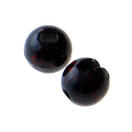 Temorah 35 Colors 2.0-6.4mm Slotted Tungsten Beads for Fly Tying (Ruby Black, 3.0mm 50PCS)