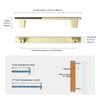 Haliwu 10 Pack Black and Gold Cabient Handles 2 Tone
