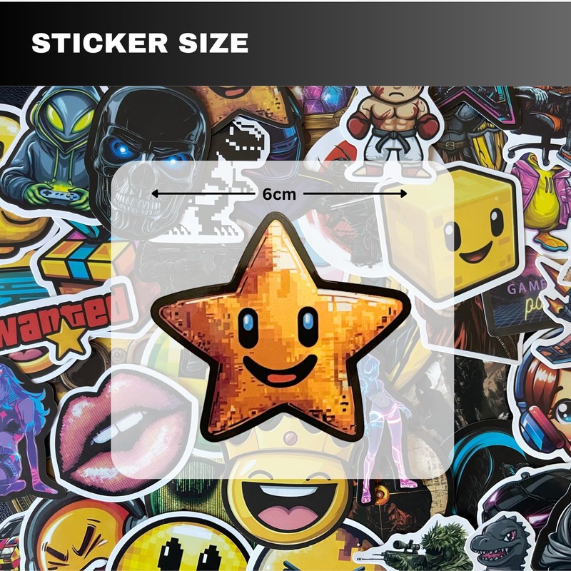 HNTR Gamer Stickers | 50 Epic Gaming Decals