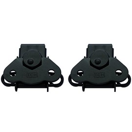 TCH Hardware 2 Pack Black Steel Spring Loaded Butterfly Twist Latch and Keeper - Toggle Clamp Case Box Chest Closure