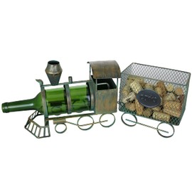 Wine Bodies Steam Engine Train and Coal Car Bottle Holder and Cork Holder