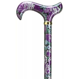 Kensington Row Collection PANSY GARDEN LADIES WALKING STICK - LADIES FLORAL WALKING CANE