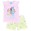Bluey Kurzer Schlafanzug für Mädchen, Nachtwäsche, Bluey Pinker Shorty, 7-8