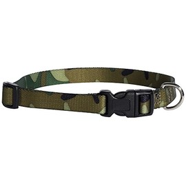 Casual Canine Camo Dog Collar, 6-10-Inch, Green