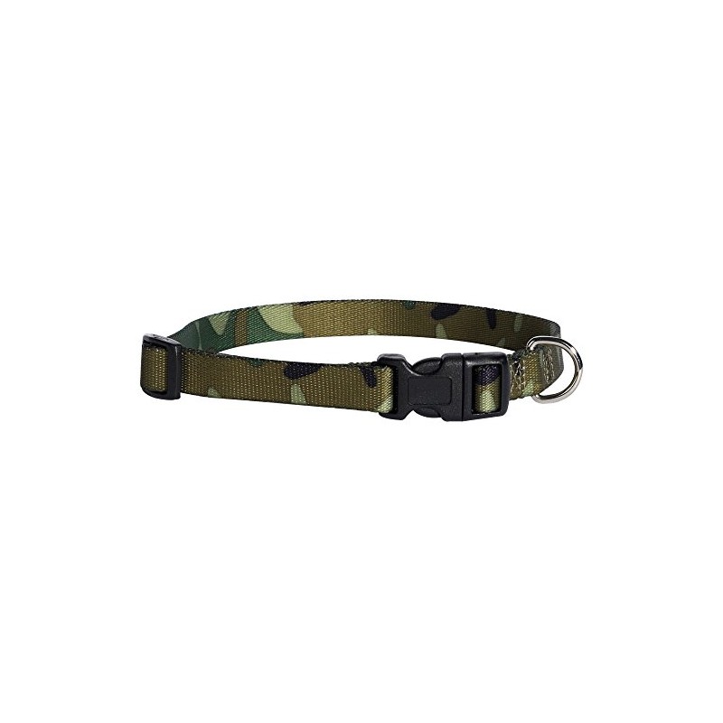 Casual Canine Camo Dog Collar, 6-10-Inch, Green
