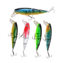 Parliky 5pcs Lightweight Fishing Lures Bass Lure Set Model Bait for Relaxing Fishing