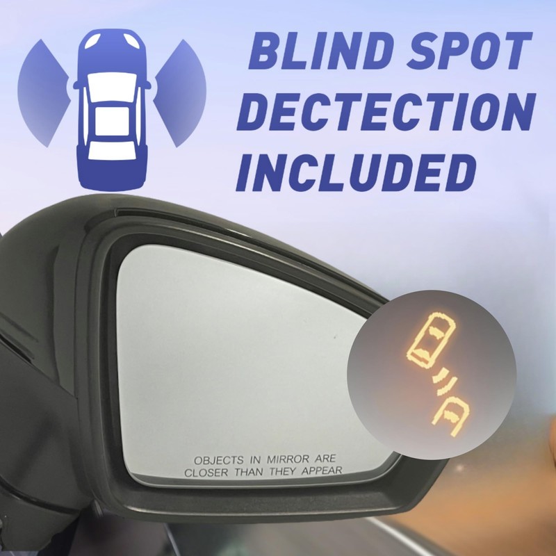 Left Driver Side Mirror Compatible With Volkswagen Tiguan 2018-2023 With