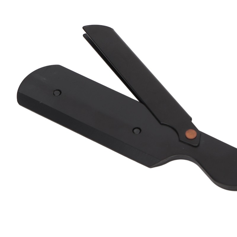 Foldable Beard Blade Holder Stainless Steel Composite Wood Beard Knife
