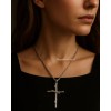 Unbranded Stainless Steel Tree Branch Cross Pendant Nature-Inspire