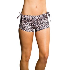Onzie Yoga Wear Side String Short 204 Leopard (Leopard Onzie, Large)
