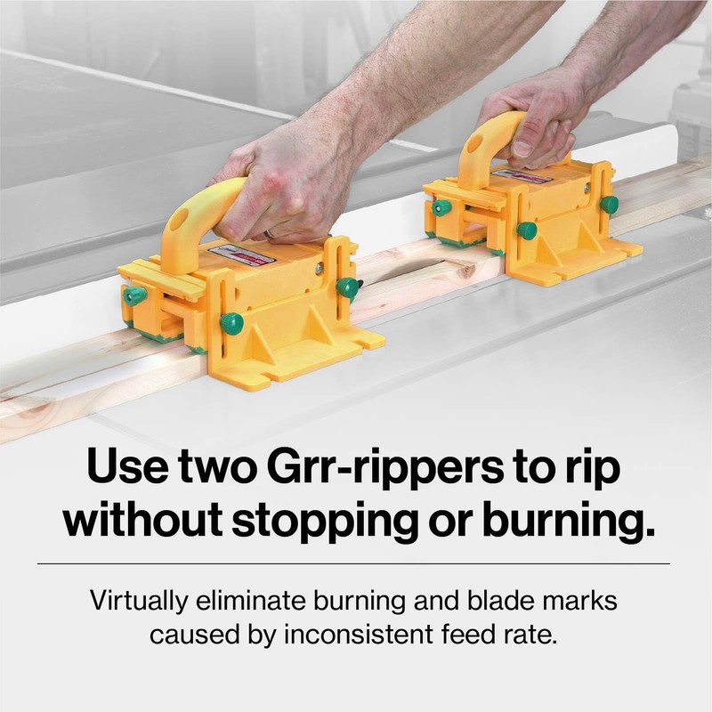 MICROJIG GRR-RIPPER GR-100 3D Table Saw Pushblock, Yellow