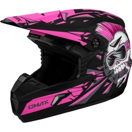 GMAX MX-46Y Unstable Helmet (Black/Pink, Youth Small) - FMVSS 218 Approved