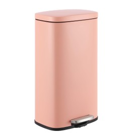happimess HPM1011F Curtis 8-Gallon Step-Open Trash Can, Fingerprint Resistant, Modern, Minimalistic for Home, Kitchen, Laundry Room, Office, Bedroom, Bathroom, Flamingo Pink