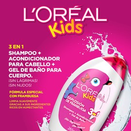 L'Oréal Paris shampoo 3 en 1 para niños de todo tipo de cabello L'Oréal Kids 260 ml