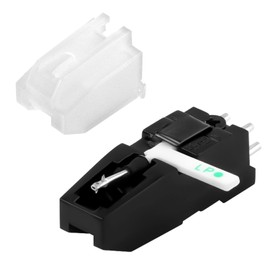 Turntable Cartridge Replacement, 1.23x0.71 Inch Turntable Cartridge Stylus with Dual Side Red and Blue Diamond Tip Phonograph BSR Needle Record Player Compatible with LP and 78 Vinyl Record Players