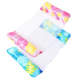 Swim Ring Float, Leaf Pattern Float, Water Hammock, Strong Buoyancy, Summer Beach Play, Water Play, Summer, Pool Party, Sunbathing, 47.2 x 27.6 inches (120 x 70 cm), Heat Protection, Float with Back