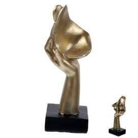 Ciieeo Abstract Woman Face Statue Elegant Resin Sculpture for Home Minimalist Design for Bookshelf Desk Unique Human Figure Art for Living Room Office Decoration