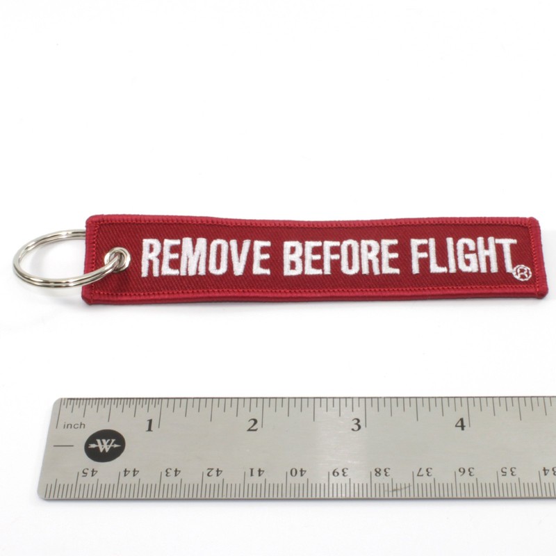 Remove Before Flight DARK RED Key Chain Aviation ATV Motorcycle