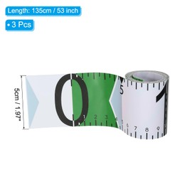 PATIKIL Fish Ruler, 3 Pack 53 Inch Fish Measuring Tape Waterproof for Fishing Boat Kayak Workbench, Green