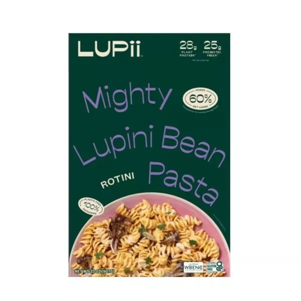 Lupii Mighty Lupini Bean Rotini Pasta 28g Protein 25g Fiber