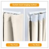 Hoeflife Room Divider Curtains Blackout Ceiling Track Curtain with Hook