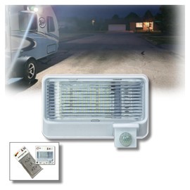 MOTION-GUARD RV Exterior LED Motion Sensor Porch Light (MG1000-450W-SW) – High Output Flood Light Replacement, Waterproof IP65, No Radio Interference EMI Suppression, Polarity Guard, White