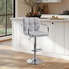 Yaheetech Bar Stools, PU Leather Adjustable Swivel Barstools, Hydraulic Kitchen