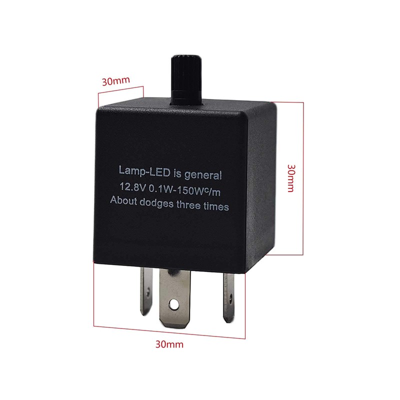 DKMOTORK 0051 3-Pin CF13 JL-02 Adjustable Electronic Flasher Relay for
