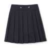 French Toast Girls' Front Button Pleated Scooter, Navy, 7,Big Girls