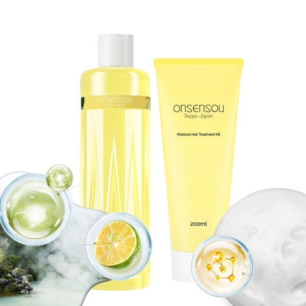 ONSENSOU Organic Shampoo and Conditioner Set with Hot Spring Yeast