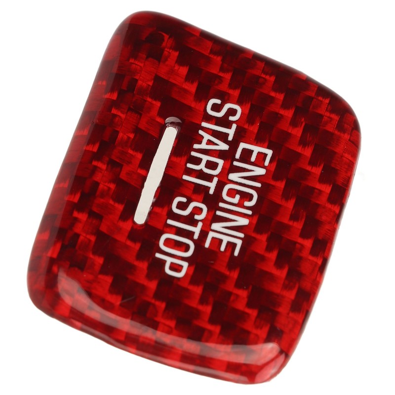 Engine Push to Start Button Cover Carbon Fiber Start Switch