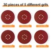 Viaky 30 Pcs 225mm Sanding Discs, 9 Inch 8 Hole