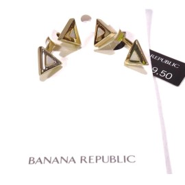 Banana Republic NWT 39.5 Banana Republic Women's Opal Enamel Triangle Two Earrings