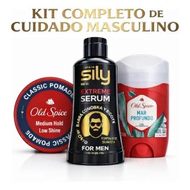 Kit Cera Old Spice Desodorante Mar Profundo Serum Barba Bigo                                                                                          