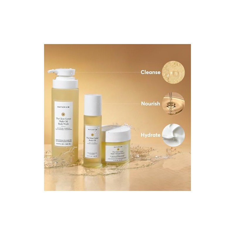 Naturium Aceite Corporal Glow Getter, Multiaceite Para Una Nutrición Intensa,