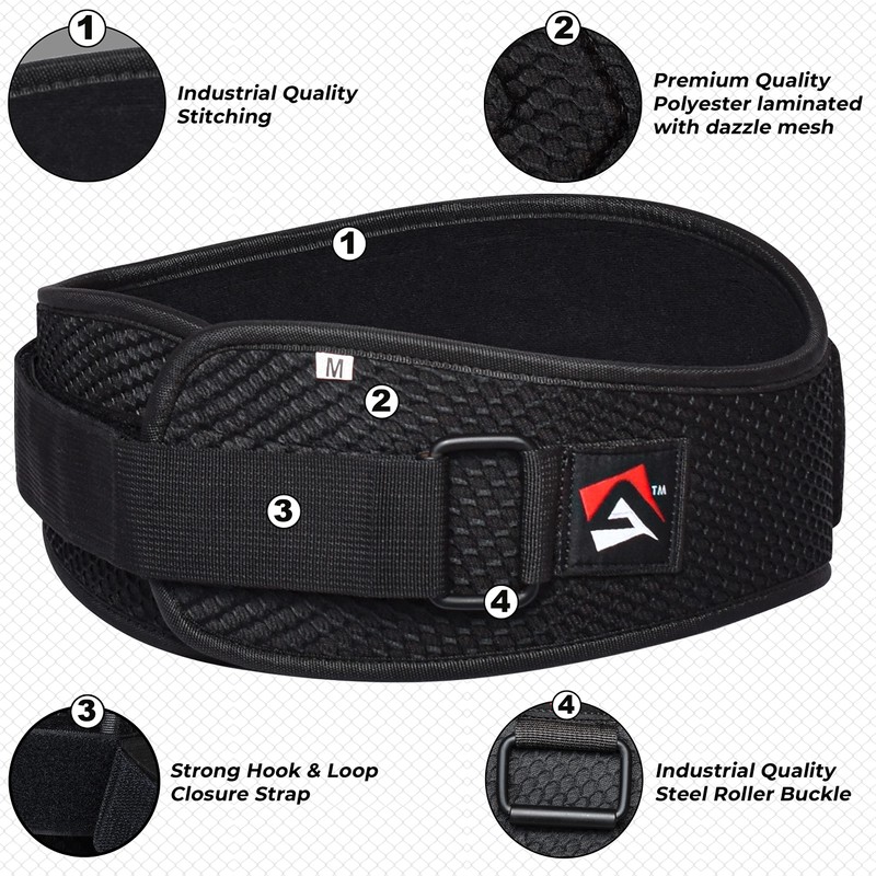 AQF Neoprene Weight lifting Belt for Men and Women –