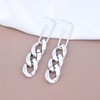 Dervivea Punk Chunky Cuban Chain Dangle Earrings Long Link Chain