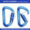 3inch Auto Locking Carabiner Clips Heavy Duty, 12KN /2697lbs Lightweight