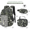 Tecoloy Camo Backpack for Boys, 3PCS Tactical Kids Backpack Boys