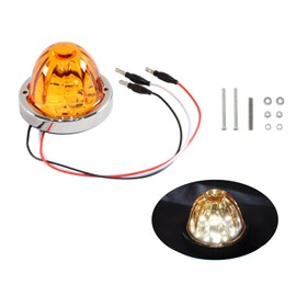Watermelon Surface Mount White LED Light Turn/Marker Light Amber Glass Lens