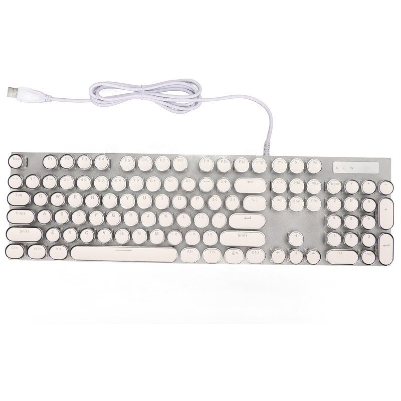 Blue Switch Mechanical Keyboard 104 Keys Backlight Ergonomic Retro Steampunk