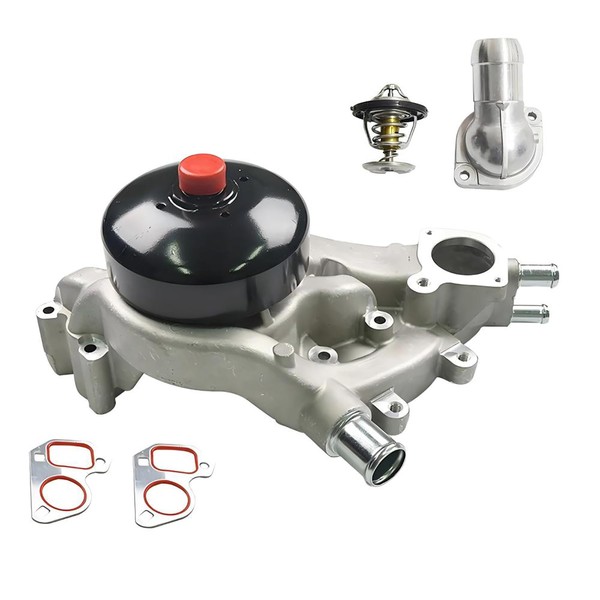 REVO Engine Water Pump with Thermostat Replacement for Chevy GMC