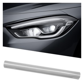 GAOLAOSY 47'' X 12'' Car Light Tint Film, Vinyl Automotive Sticker, Self Adhesive Vehicle Tint Vinyl Wrap, Auto Tinted Accessories for Headlight, Fog Light, Taillight (Transparent)