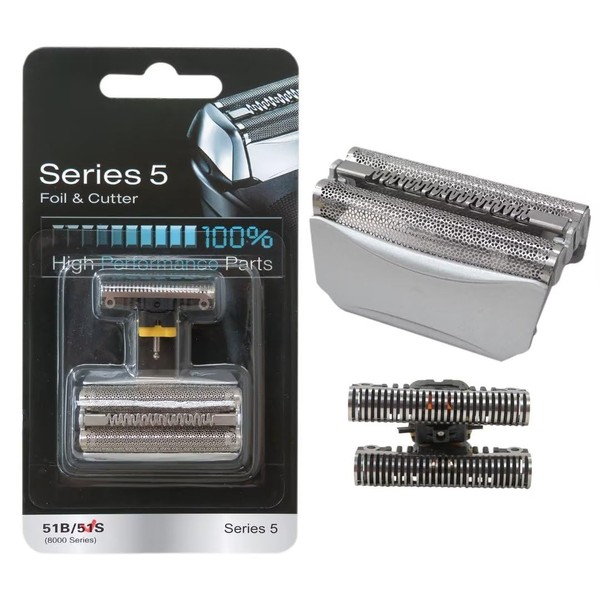 2025 Professional 51S Silver Shaver Foil Head w/Cutter for Br-aun