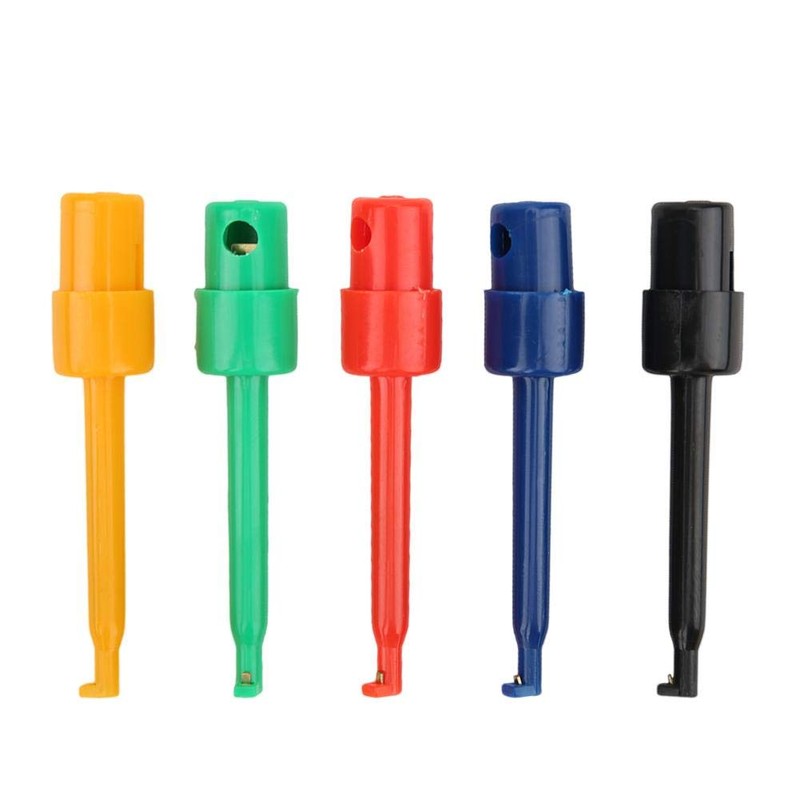 Pack of 20 Test Hooks, Multimeter Accessories, Colourful Large Spring