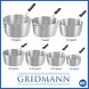 GRIDMANN 7-Quart Tapered Aluminum Sauce Pan with Silicone Handle, NSF