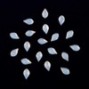 50pcs White Opal Nail Crystals 2 Size Flame Shape Rhinestones