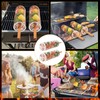 Kyrio 2 x Stackable BBQ Baskets 304 Stainless Steel Roller